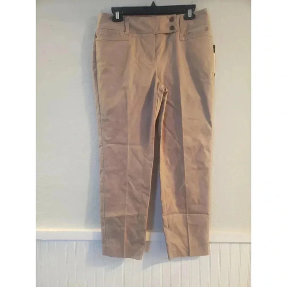 Larry Levine Tan Ankle Slim Leg Pants NWT - Picture 1 of 7